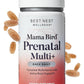 Mama Bird Prenatal Vitamins, No Iodine & Iron, Methylfolate (Folic Acid), Methyl B12, Natural Organic Herbal Blend, Vegan, Once Daily, 30 Ct. Includes Bonus Healthy Pregnancy Secrets, value $59.95