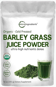 Micro Ingredients Organic Barley Grass Juice Powder, 10 Ounce, Cold Pressed, US Grown, Rich in Immune Vitamin, Fibers, Minerals, Antioxidants and Protein, Support Immune System and Digestion, Vegan in Pakistan