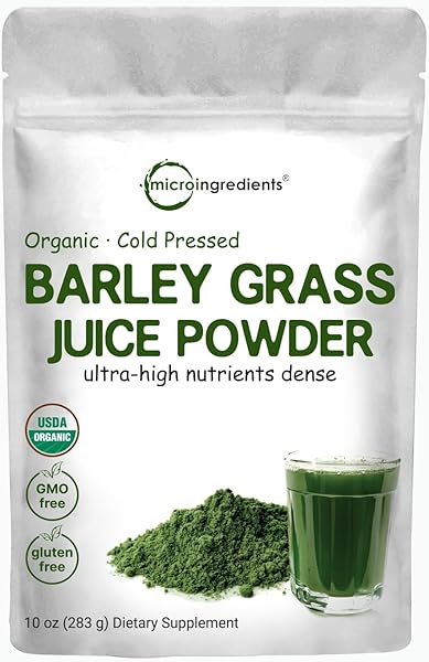 Micro Ingredients Organic Barley Grass Juice Powder, 10 Ounce, Cold Pressed, US Grown, Rich in Immune Vitamin, Fibers, Minerals, Antioxidants and Protein, Support Immune System and Digestion, Vegan in Pakistan in Pakistan