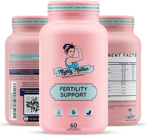 Mighty Mother Fertility Supplement for Women, Inositol Capsules with Folate, Zinc & Iron - Fertility Support Supplement 60 Count