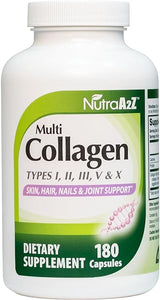 Multi Collagen Pills 1735mg -180 Collagen Capsules (60 Servings) - Types I, II, III, V & X for Healthy Skin, Hair, Nails & Joint Support in Pakistan