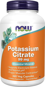 NOW Foods, Potassium Citrate 99 mg, Supports Electrolyte Balance and Normal pH*, Essential Mineral, 360 Veg Capsules in Pakistan