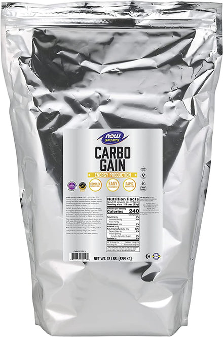 NOW Sports Nutrition, Carbo Gain Powder (Maltodextrin), Rapid Absorption, Energy Production, 8-Pound