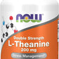 NOW Supplements, L-Theanine 200 mg with Inositol, Stress Management*, 120 Veg Capsules