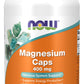 NOW Supplements, Magnesium 400 mg, Enzyme Function*, Nervous System Support*, 180 Veg Capsules