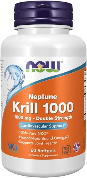 NOW Supplements, Neptune Krill, Double Strength 1000 mg, Phospholipid-Bound Omega-3, 60 Softgels in Pakistan in Pakistan