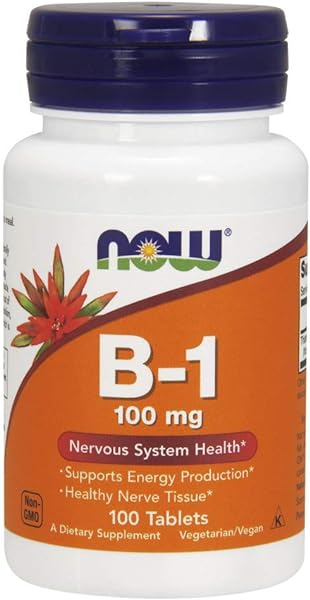 NOW Supplements, Vitamin B-1 100 mg, Energy Production*, Nervous System Health*, 100 Tablets in Pakistan in Pakistan