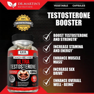 Natural Energy Stamina Supplement Testosterone Booster for Men Promote Fat Loss, Muscle Growth, Improve Performance