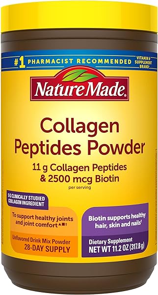 Nature Made Collagen Peptides Powder, Joint Support Collagen Powder Unflavored, Sugar Free, Keto Friendly with Biotin for Hair, Skin & Nails Support, 11.2 oz, 28 Day Supply in Pakistan in Pakistan