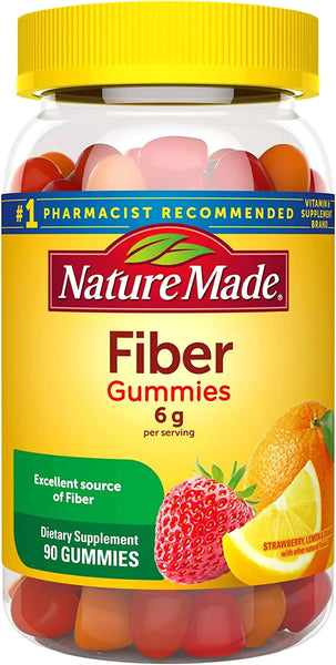 Nature Made Fiber 6 g, Dietary Supplement for Digestive Health Support, 90 Fiber Gummies, 30 Day Supply in Pakistan