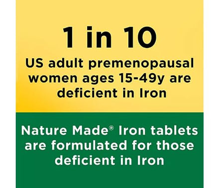 Nature Made Iron 65 mg (from Ferrous Sulfate) Red Blood Supplement in Pakistan