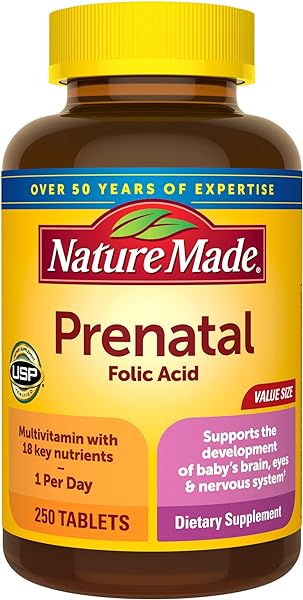 Nature Made Prenatal Multivitamin with Folic Acid, Prenatal Vitamin and Mineral Supplement for Daily Nutritional Support, 250 Tablets, 250 Day Supply in Pakistan