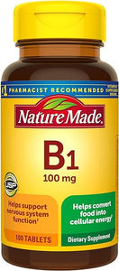 Nature Made Vitamin B1 100 mg, Dietary Supplement for Energy Metabolism Support, 100 Tablets, 100 Day Supply in Pakistan