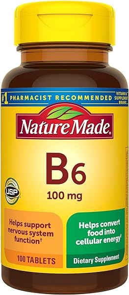 Nature Made Vitamin B6 100 mg, Dietary Supplement for Energy Metabolism Support, 100 Tablets, 100 Day Supply in Pakistan in Pakistan