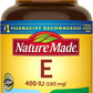Nature Made Vitamin E 180 mg (400 IU) dl-Alpha, Dietary Supplement for Antioxidant Support, 300 Softgels, 300 Day Supply
