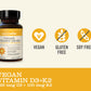 NatureWise Vegan Vitamin D3 5000iu (125 mcg) + Vitamin K2 (100mcg VitaMK7) Healthy Muscle Function, and Immune Support, Non-GMO, Gluten Free in Cold-Pressed Olive Oil