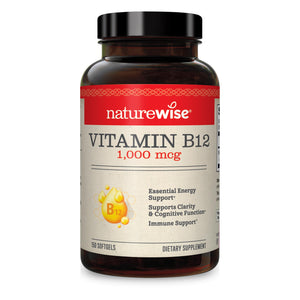 NatureWise Vitamin B12 1,000 mcg for Mental Clarity & Cognitive Function + Energy Support for Maximum Vitality and Wellbeing | B12 (150 softgels)