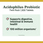 Nature's Bounty Acidophilus Probiotic, Daily Probiotic Supplement, Supports Digestive Health, Twin Pack, 200 Tablets