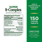 Nature's Bounty Super B Complex with Vitamin C & Folic Acid, Immune & Energy Support, 150 tablets