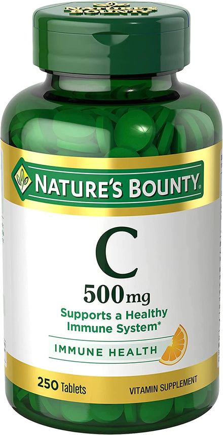 Nature’s Bounty Vitamin C, Immune Support, Tablets, 500mg, 250 Ct