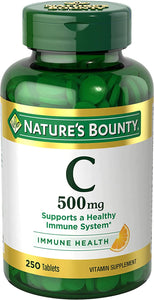 Nature’s Bounty Vitamin C, Immune Support, Tablets, 500mg, 250 Ct
