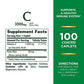 Nature's Bounty Vitamin C + Rose Hips, Immune Support, 1000mg, Coated Caplets, 100 Ct