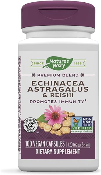 Nature's Way Echinacea Astragalus & Reishi, Immune Support*, 100 Capsules in Pakistan
