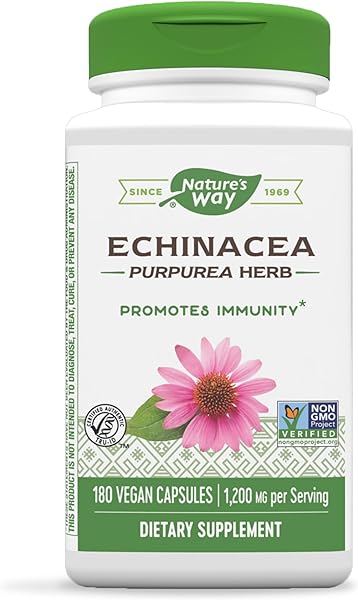 Nature's Way Echinacea Purpurea Herb, Immune Support*, 1,200 mg per serving, 180 Capsules in Pakistan