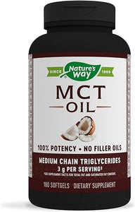 Nature's Way MCT Oil, Brain and Body Fuel from Coconuts*; Keto and Paleo Friendly, Organic, Gluten Free, 180 Softgels in Pakistan