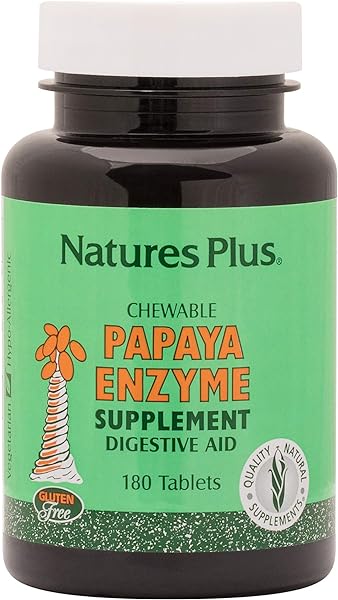 NaturesPlus Papaya Enzyme - 6 mg Papain - All Natural Digestive Aid Supplement, Contains Amylase & Protease - 180 Chewable Tablets (180 Servings) in Pakistan in Pakistan
