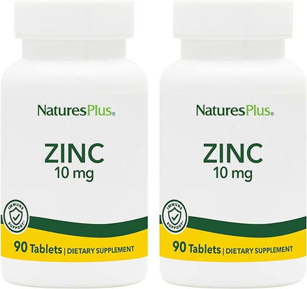 NaturesPlus Zinc 10 mg - 90 Tablets, Pack of 2 - Supports Immune Health & Overall Well-Being - High-Potency Amino Acid Chelate Form - Gluten Free, Vegetarian - 180 Total Servings in Pakistan