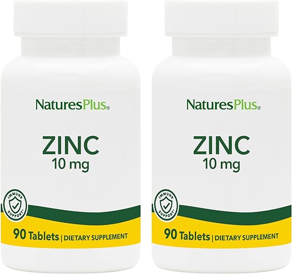 NaturesPlus Zinc 10 mg - 90 Tablets, Pack of 2 - Supports Immune Health & Overall Well-Being - High-Potency Amino Acid Chelate Form - Gluten Free, Vegetarian - 180 Total Servings in Pakistan in Pakistan