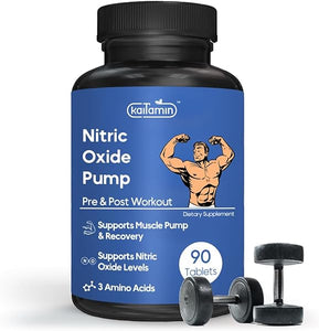 Nitric Oxide Supplement Pre Workout Supplement for Men | Muscle Growth | Arginine Glutamine & Ornithine - 90 Vegan, Non-GMO Pills Supporting Male Health in Pakistan