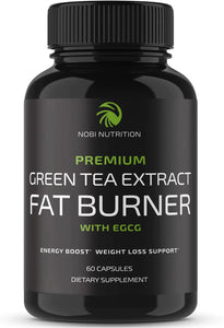 Nobi Nutrition Green Tea Extract Fat Burner | Support Weight Loss & Burn Belly Fat | Appetite Suppressant Pills & Energy Supplement with Green Coffee Bean & Garcinia Cambogia | for Women and Men