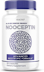 Nooceptin Brain Supplement - Official Formula - Nooceptin Advanced Formula Nootropic Supplement for Kids and Adults - Extra Strength Memory, Cognitive Support Brain Pills Powder Reviews (60 Capsules) in Pakistan