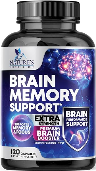 Nootropic Brain Supplement for Memory, Focus & Concentration + Cognitive Support, Brain Booster Supplement with Phosphatidylserine, DMAE Bacopa, Brain Vitamins for Men & Women, Non-GMO - 120 Capsules in Pakistan in Pakistan