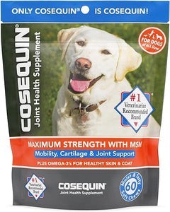 Nutramax Cosequin Joint Health Supplement for Dogs - With Glucosamine, Chondroitin, MSM, and Omega-3's, 60 Soft Chews in Pakistan