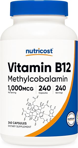 Nutricost Vitamin B12 (Methylcobalamin) 1000mcg, 240 Capsules - Vegetarian, Non-GMO & Gluten Free B12 Supplement in Pakistan in Pakistan