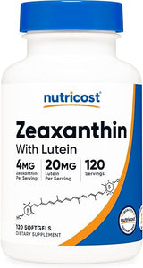 Nutricost Zeaxanthin with Lutein 20mg, 120 Softgels - Potent, Non-GMO, Gluten Free in Pakistan