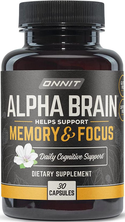 Onnit Alpha Brain Supplement for Concentration, Brain & Memory Support - Brain Booster