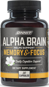 Onnit Alpha Brain Supplement for Concentration, Brain & Memory Support - Brain Booster
