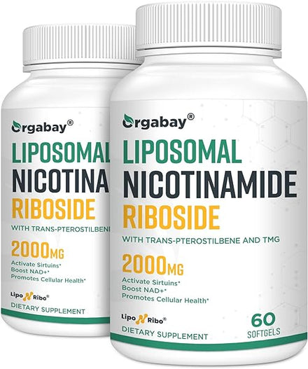 Orgabay Liposomal Nicotinamide Riboside 2000 MG with TMG and Pterostilbene, Boosting NAD+, Support Healthy Aging, 120 Count in Pakistan