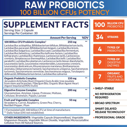 Organic Probiotics 100 Billion CFU, Dr Formulated Probiotics for Women Supplement in Pakistan
