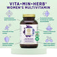 PURE SYNERGY Vita·Min·Herb for Women | Women’s Comprehensive Multivitamin Supplement | Made with Organic Whole Food Non-GMO & Vegan Ingredients | Supports Energy & Immune Health (120 Tablets)