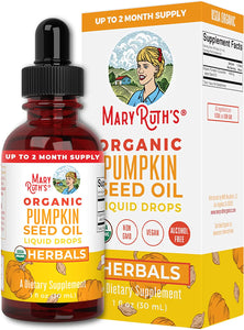 Pumpkin Seed Oil Liquid Drops by MaryRuth's | 2 Month Supply | Sugar Free | USDA Organic Pumpkin Seed Oil for Men & Women | Urinary Tract Support | Hair & Skin Health | Vegan | Gluten Free | 1 Fl Oz