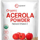 Pure Acerola Cherry Powder Organic, Natural Organic Vitamin C for Immune System Booster, 8 Ounce, Best Superfoods for Beverage, Smoothie and Drinks, Vegan Friendly, Brazil Origin