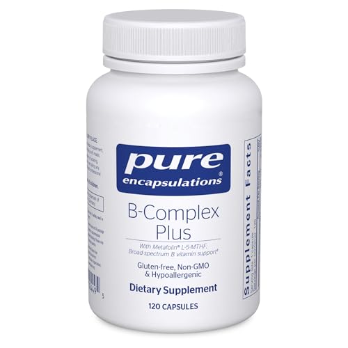 Pure Encapsulations B-Complex Plus - B Vitamins Supplement to Support Neurological Health, Cardiovascular Health, Energy Levels & Nervous System Support* - with Vitamin B12 & More - 120 Capsules in Pakistan