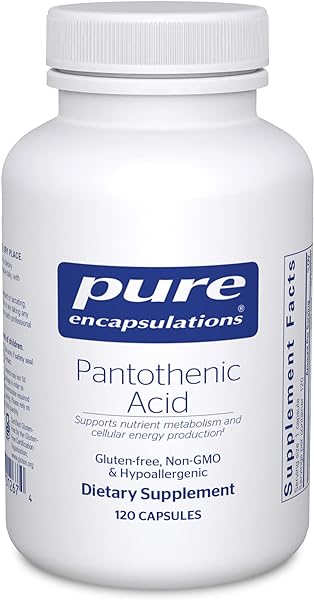 Pure Encapsulations Pantothenic Acid | Hypoallergenic Supplement Supports Cellular Energy Production, Adrenal and Cardiovascular Health | 120 Capsules in Pakistan