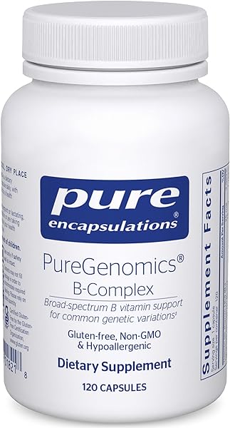 Pure Encapsulations PureGenomics B-Complex - Broad Spectrum B Vitamin Support for Genetic Expression, Cellular Function, Hormone Production & Energy Metabolism* - with Vitamin B12 & B6-120 Capsules in Pakistan in Pakistan