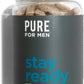 Pure for Men Original Cleanliness Stay Ready Fiber Supplement, 60 Vegan Capsules | Helps Promote Digestive Regularity | Psyllium Husk, Aloe Vera, Chia Seeds, Flaxseeds | Proprietary Formula